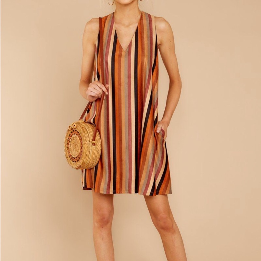 Red Dress Boutique Orange Strip Dress